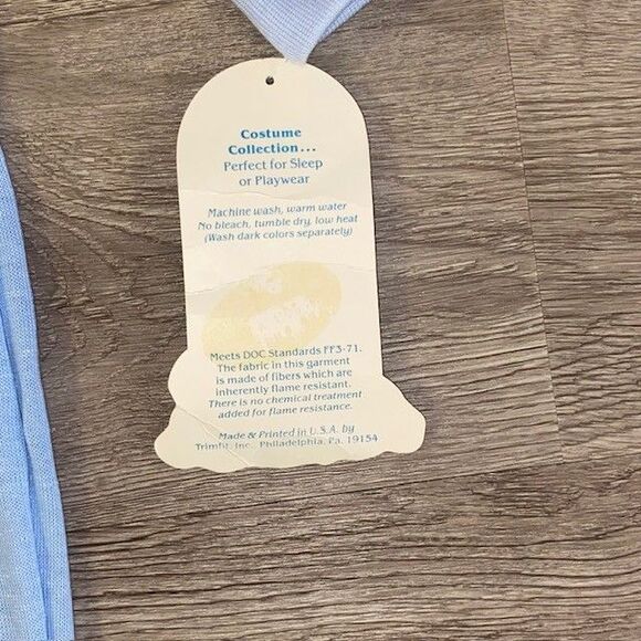Trimfit NWT Vintage Sleep & Play Footed BUNNY Pajamas 24 Mos Blue One Piece - Picture 3 of 5